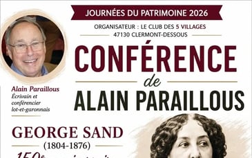 George Sand, une romancière à la vie libre et aux liens forts avec la Gascogne : conférence d'Alain Paraillous
